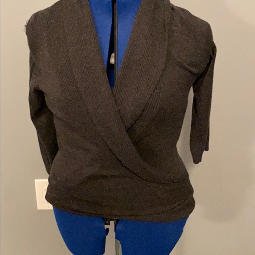 Cross front sweater